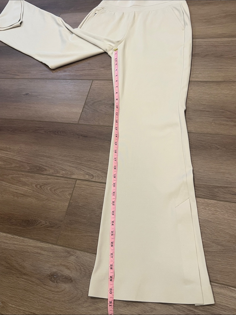 Athleta Venice Cream Flare Leg Performance Pants Size XS Side Slits - Picture 6 of 15